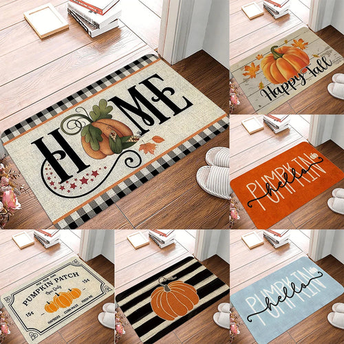 Happy Fall Pumpkin Autumn Door Mat