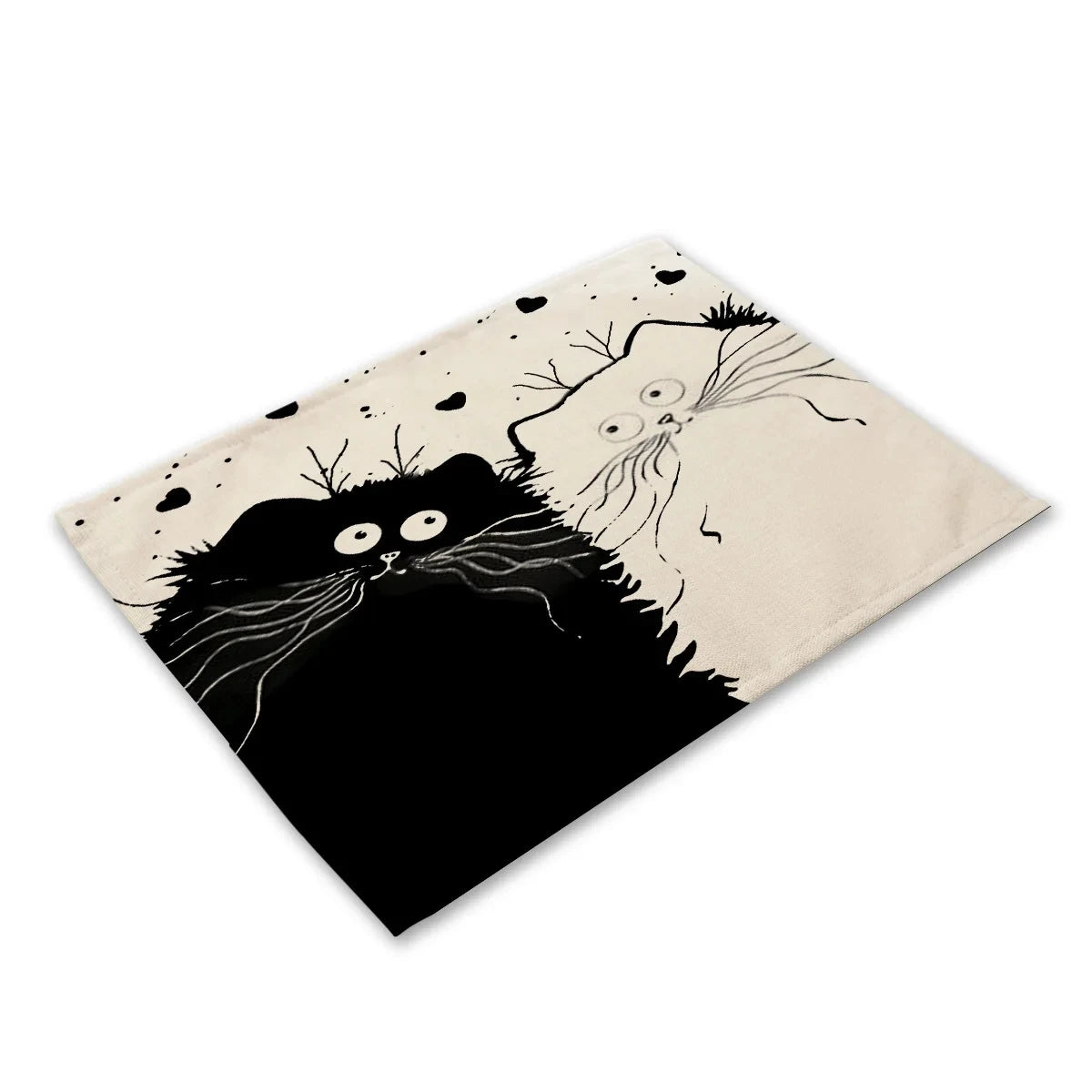 Cute Black Cat Kitchen Placemat Set