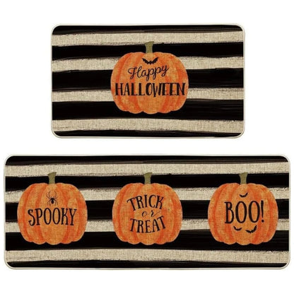 VIKAMA Halloween Kitchen Carpet Indoor Outdoor Non-Slip Welcome Floor Mat Bedroom Living Room Rug Set Home Decoration