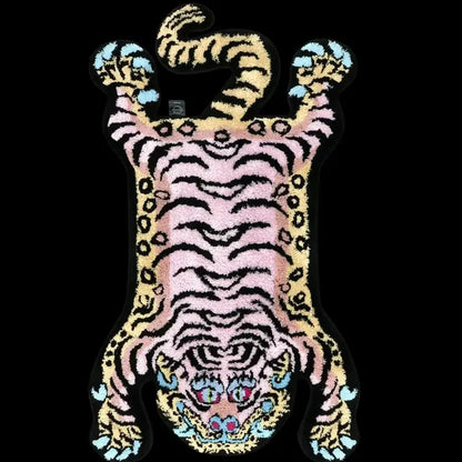VIKAMA Tiger Pattern Soft Cashmere-Feel Area Rug