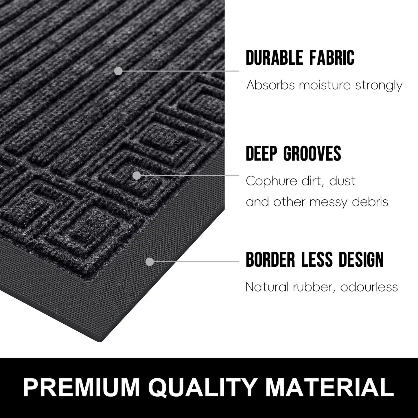 Olanly Low-Profile Dirt-Trapping Non-Slip Doormat