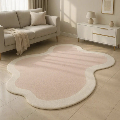 Nordic Irregular Shape Plush Washable Area Rug