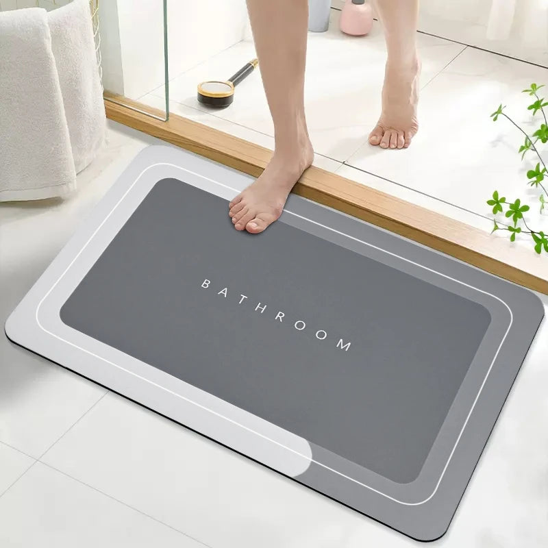 VIKAMA Super Absorbent Bathroom Floor Mat Non-Slip Toilet Kitchen Carpet