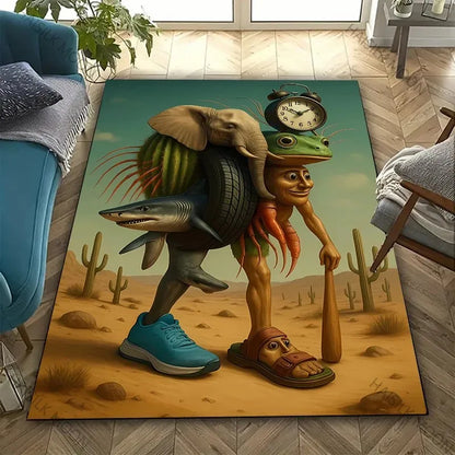 Funny Italian Brainrot Gaming Area Rug