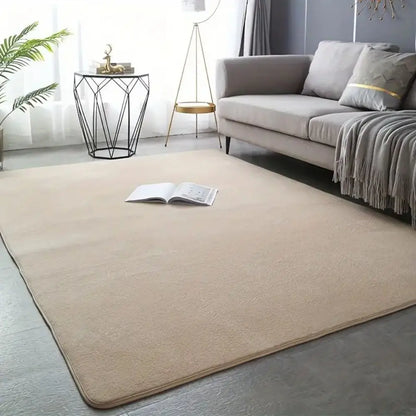 VIKAMA Modern Minimalist Coral Fleece Area Rug