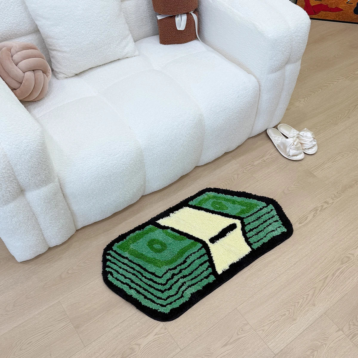 Cartoon Dollar Tufted Non-Slip Rug