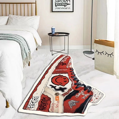 Sneaker Fashion Flannel Soft Area Rug
