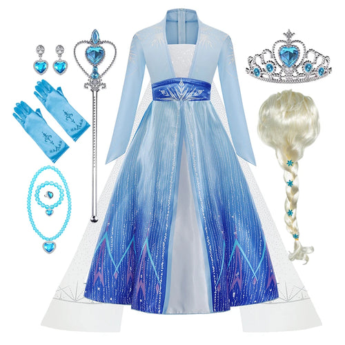 Disney Frozen Elsa Princess Costume Dress For Girls