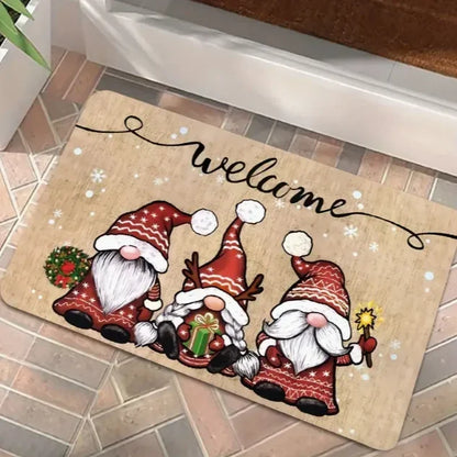 Santa Claus Merry Christmas printed door mat