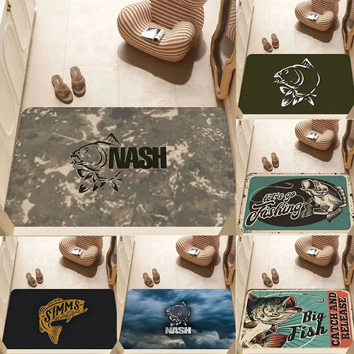 Fishing Logo Anti-Slip Floor Mat