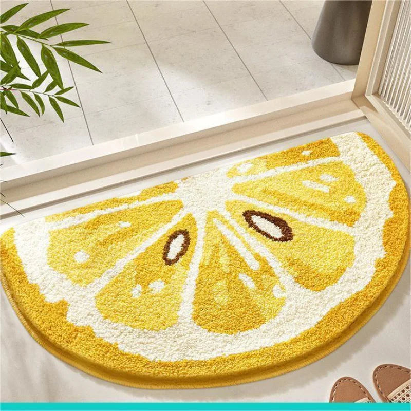 VIKAMA Little Fresh Fruit Imitation Cashmere Washable Area Rug