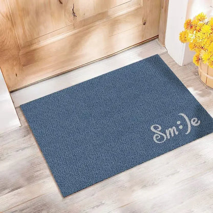 PVC Silk Ring Door Mat Non-Slip Dust Scraper Smiley Face Porch Floor Mat