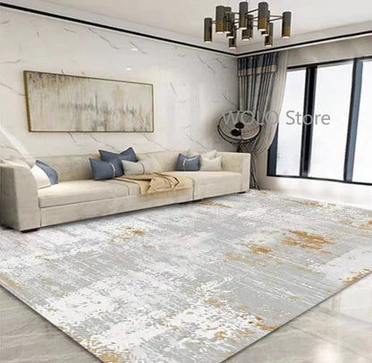 Nordic Ink Splash Abstract Washable Area Rug