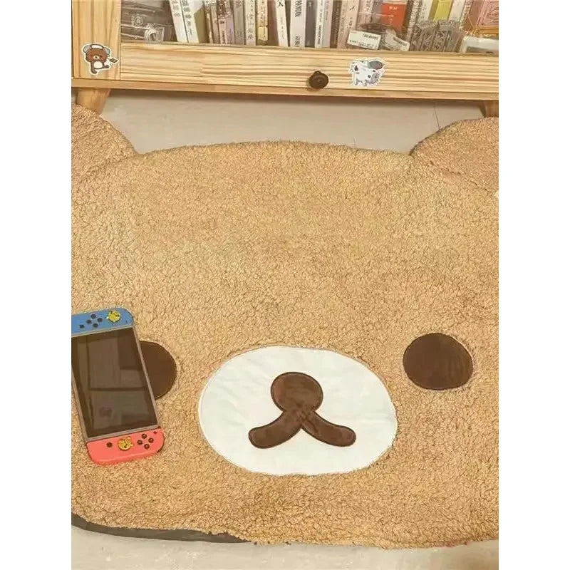 VIKAMA Cartoon Lazy Bear Carpet Soft Plush Anti Slip Floor Mat, Suitable For Bedroom, Office Decoration, Home Decoration Carpet