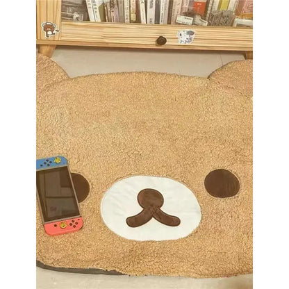 VIKAMA Cartoon Lazy Bear Carpet Soft Plush Anti Slip Floor Mat, Suitable For Bedroom, Office Decoration, Home Decoration Carpet