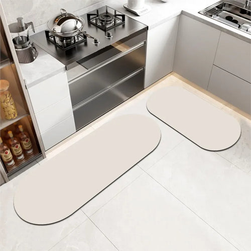Long super absorbent diatomite kitchen rug non-slip washable entrance mat