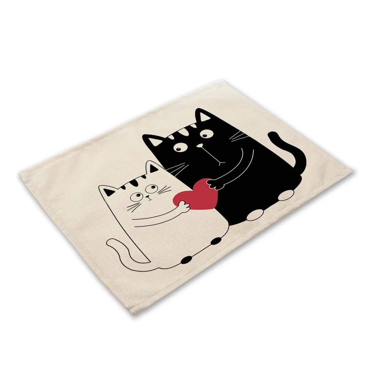 Cute Black Cat Kitchen Placemat Set