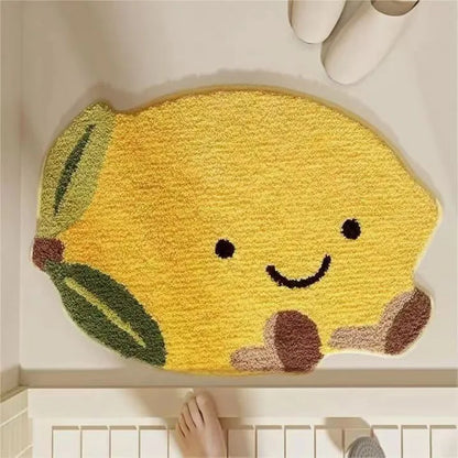 VIKAMA Little Fresh Fruit Imitation Cashmere Washable Area Rug
