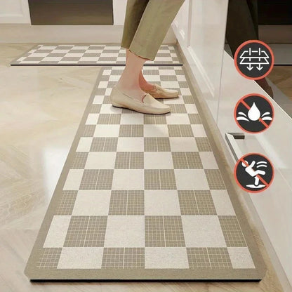 VIKAMA Diatomite Kitchen Mat Non-Slip Water & Oil Absorbent Floor Rug Bathroom Door Mat