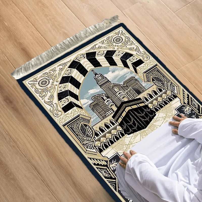 VIKAMA Portable Prayer Mat Foldable Kneeling Rug Indoor Outdoor Pilgrimage Mat Family Use Travel Prayer Carpet