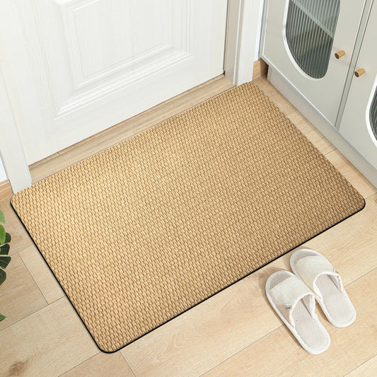 Solid Color Silk Ring Door Mat Non-Slip Base Dust-Removal Entrance Rug Outdoor Corridor Floor Carpet Home Decor