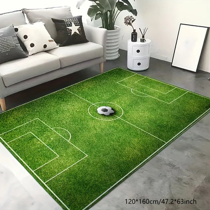 Modern Baseball Field Pattern Area Rug