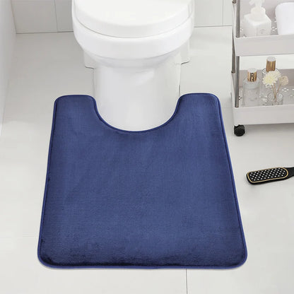 U-SHAPE Bathroom Floor Mat Toilet Mat Anti-slip Bathroom Mat Absorbent Bath Mat Home Decoration