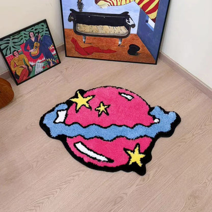 Pink Planet Tufted Fluffy Non-Slip Rug