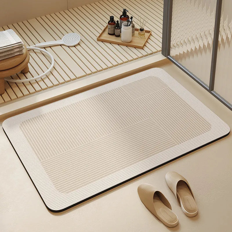 Modern non-slip absorbent bath mat
