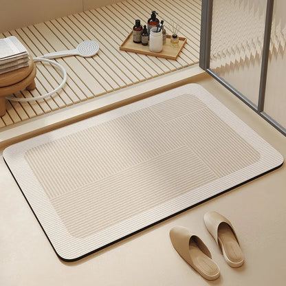 Modern non-slip absorbent bath mat