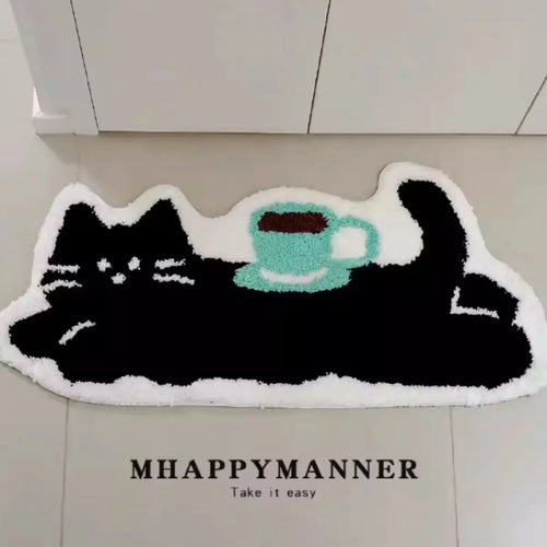 Thick cat cashmere-style non-slip mat