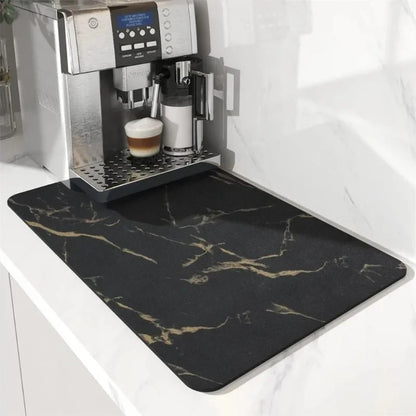 Marble Print Absorbent Kitchen Drying Mat