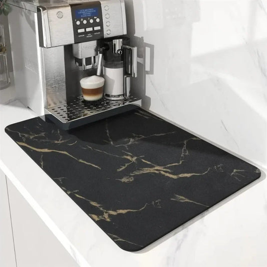 Marble Print Absorbent Kitchen Drying Mat