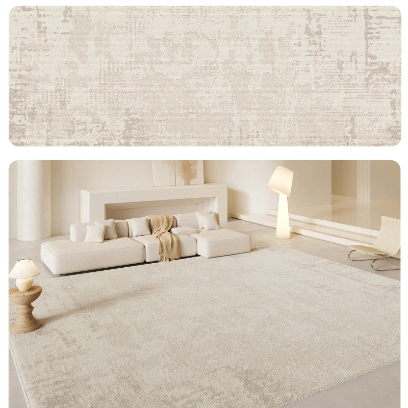 French Cream Waterproof Fluffy Thickened Area Rug