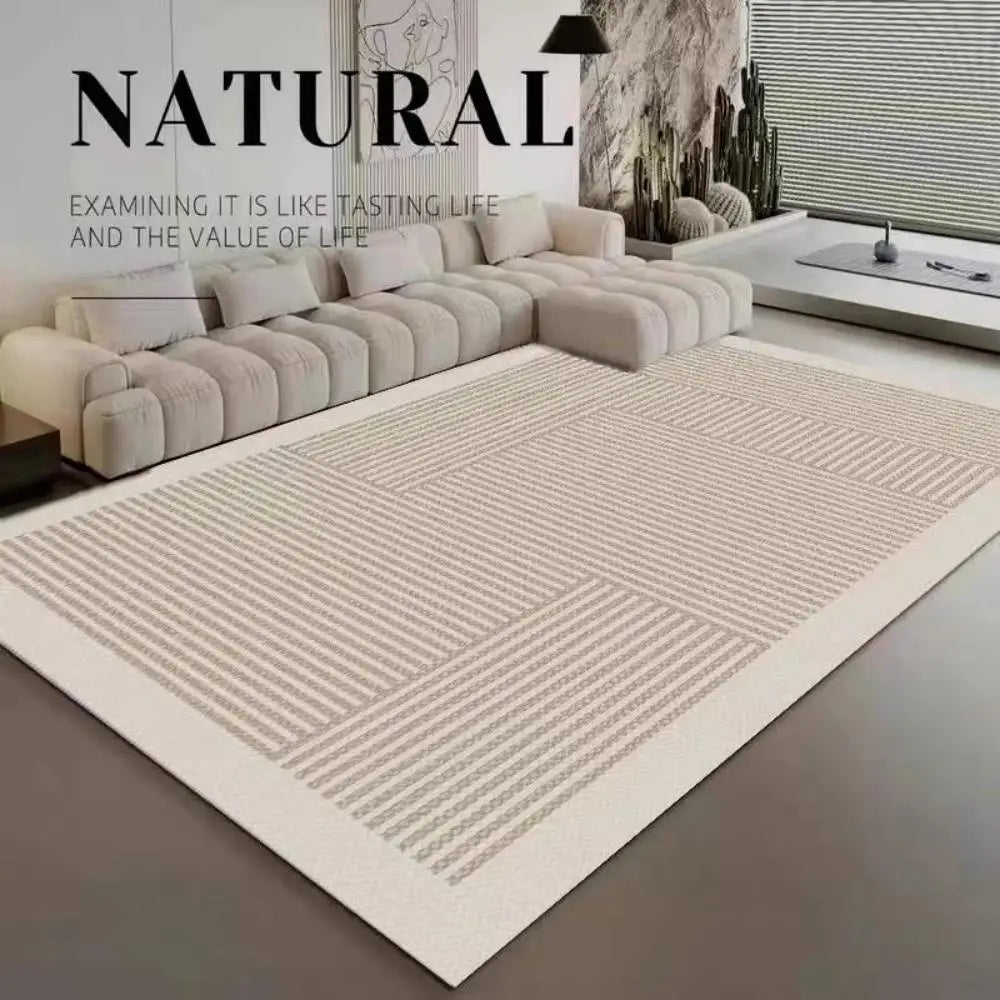 VIKAMA French Simple Living Room Carpet Large Area Sofa Coffee Table Bedroom Study Floor Mat