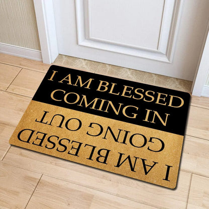 Funny Blessed Welcome Door Mat