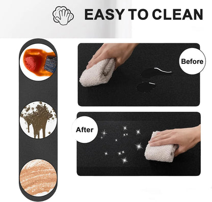 Anti-Fatigue Floor Mat 20mm Thick Cushioned Kitchen Comfort Mat Waterproof Non-Slip Standing Desk PVC Ergonomic Foam Rug