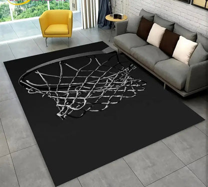 Basketball Cartoon Indoor Non-Slip Area Rug