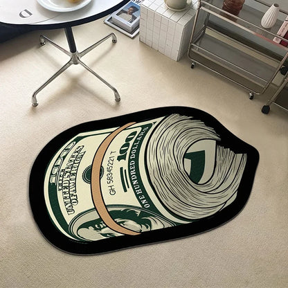 Money Shaped Dollar Rug