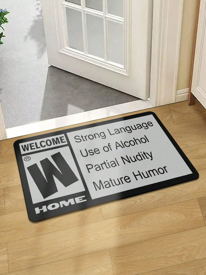 VIKAMA Welcome Crystal Velvet Washable Doormat