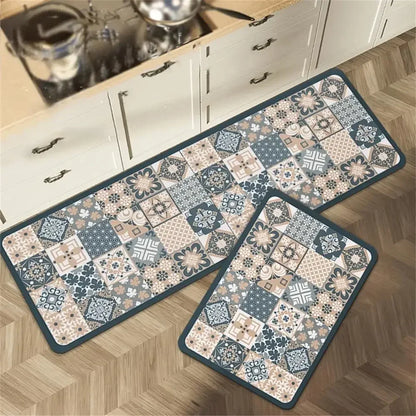 VIKAMA Anti-Slip Kitchen & Entrance Floor Mat Set