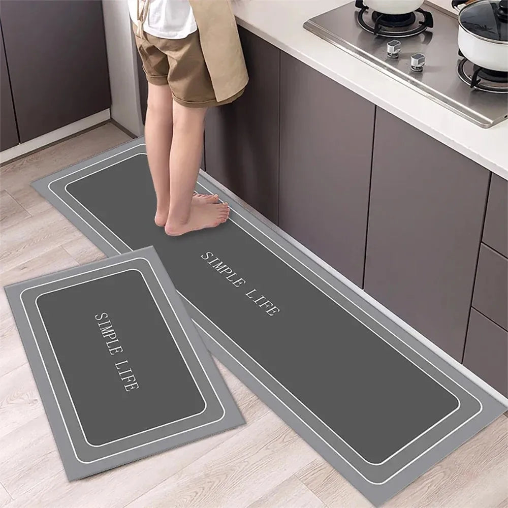 VIKAMA Modern Minimalist Personalized Bathroom Kitchen Doorway Durable Soft Carpet Non-slip Dirty Resistant Home Decoration