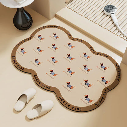 Cute cartoon quick-dry non-slip mat