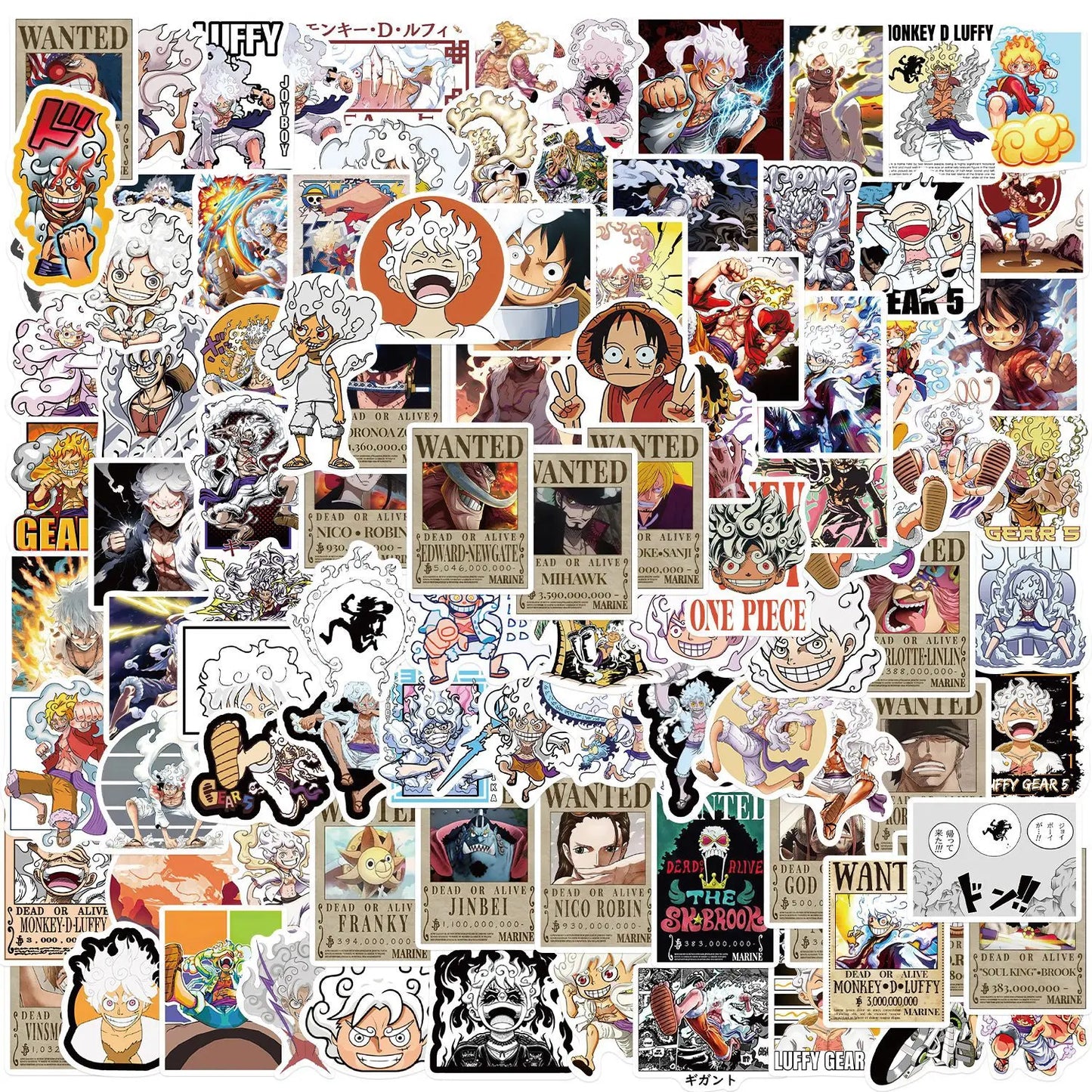 Mixed Anime Waterproof Sticker Set 100 Pieces