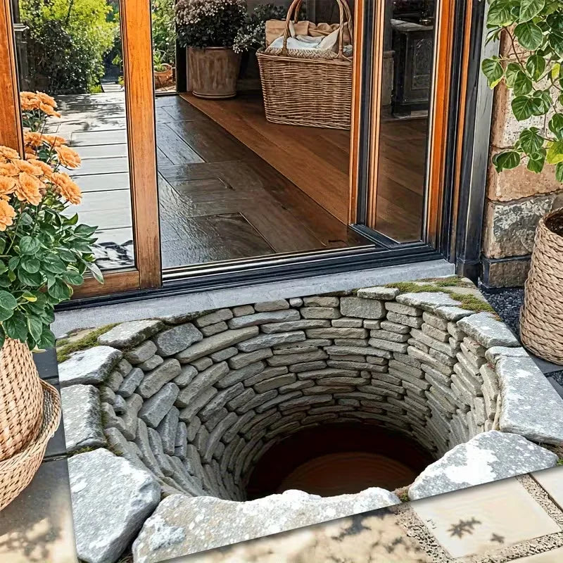 3D Hole Illusion Non-Slip Doormat