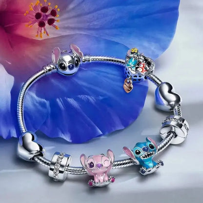 Disney S925 Sterling Silver Charm Beads For Women Bracelet