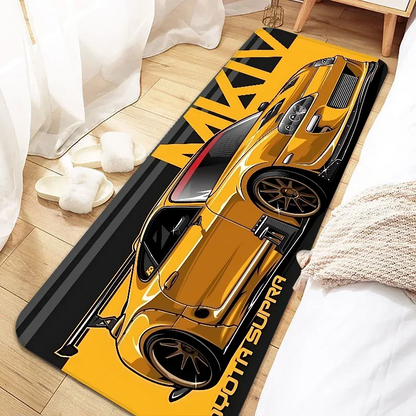 VIKAMA Racing Pattern Non-Slip Soft Area Rug