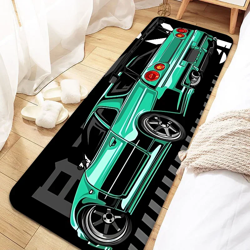 VIKAMA Racing Pattern Non-Slip Soft Area Rug
