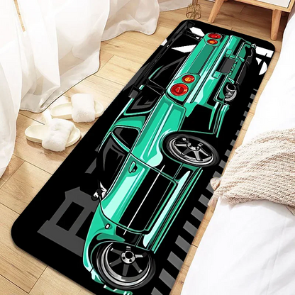 VIKAMA Racing Pattern Non-Slip Soft Area Rug