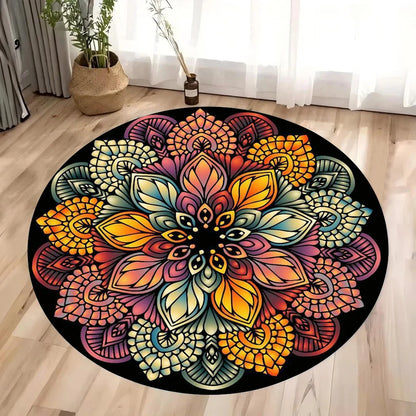 3D Mandala Chakra Round Yoga Rug